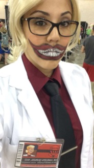 Dr. Harleen Quinzell on the other side
